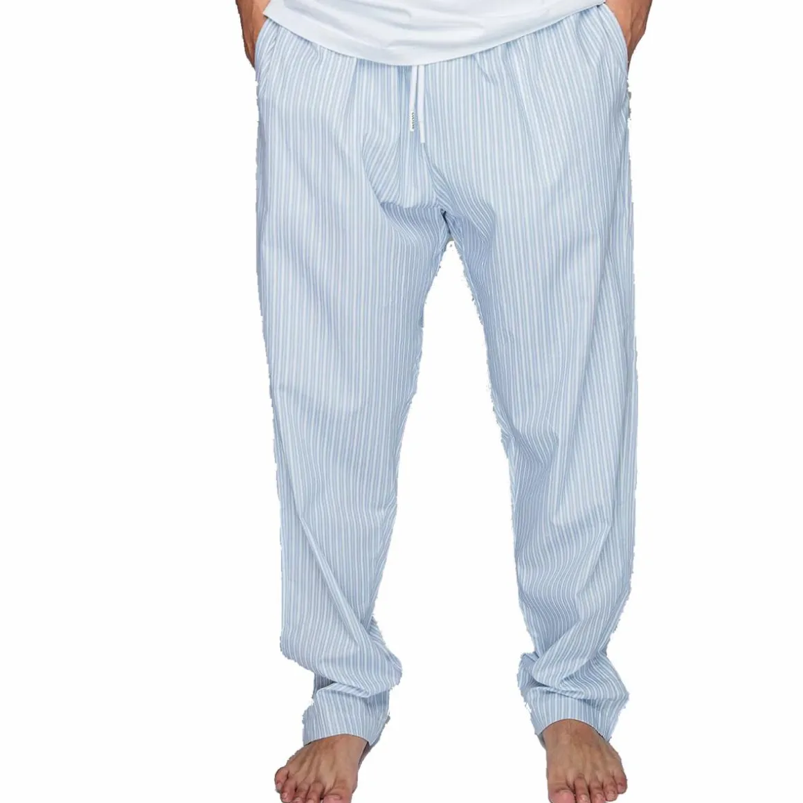 Ice Blue Striped Pyjama Pants Blue