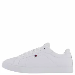 Icon Flag Embroidery Leather Court Trainers