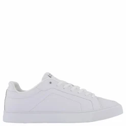 Icon Flag Embroidery Leather Court Trainers
