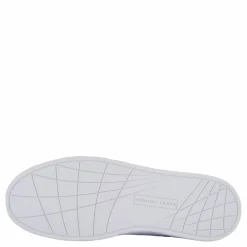 Icon Flag Embroidery Leather Court Trainers