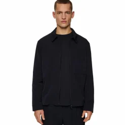Jake Zipped Overshirt Jl Navy