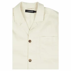 J.Lindeberg Errol Linen Workwear Overshirt Turtledove