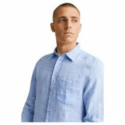 J.Lindeberg Linen - Ls Slim Shirt Ultramarine