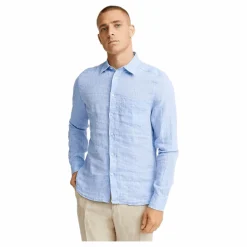 J.Lindeberg Linen - Ls Slim Shirt Ultramarine