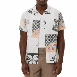 Kamar Aop Ss Shirt Light Ivory