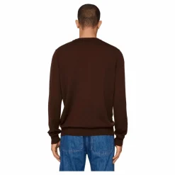 Keane Merino Crew Neck Sweater Bitter Chocolate
