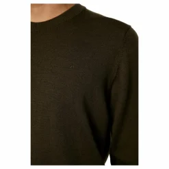 Keane Merino Crew Neck Sweater Forest Green
