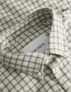 Kent Check Shirt 2.0 Ivory/light Grey Melange