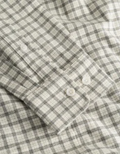 Kent Check Shirt 2.0 Ivory/light Grey Melange