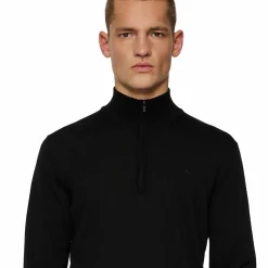 Kiyan Merino Quarter Zip Black