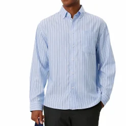Kolton Herringbone Poplin Shir White/bel Air Blue