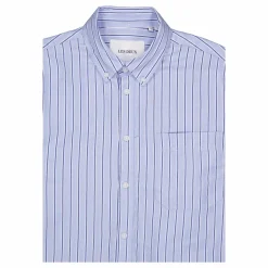 Kolton Herringbone Poplin Shir White/bel Air Blue