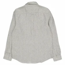Kristian Linen B.d. Shirt Light Ivory/lichen Green