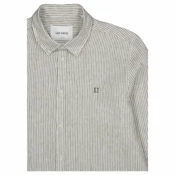 Kristian Linen B.d. Shirt Light Ivory/lichen Green