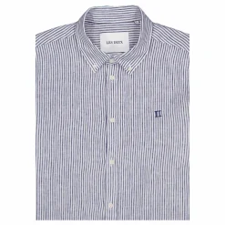 Kristian Linen B.d. Shirt Light Ivory/blueprint