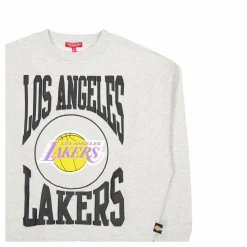 Lakers Womens Logo Lt Crew 3.0 Grey Heather