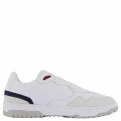 Leather Mixed Texture Basketball Trainers