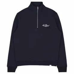 Les Deux Cedric Half-zip Sweatshirt Dark