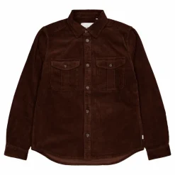 Les Deux Kody Heavy Corduroy Overshirt Ebony