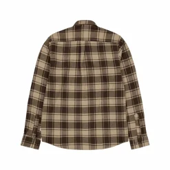 Les Deux Kristian Check Flannel Shirt Coffee