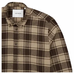 Les Deux Kristian Check Flannel Shirt Coffee