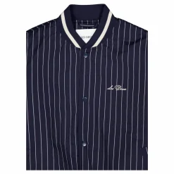Les Deux Tech Varsity Jacket Dark Navy/ivory