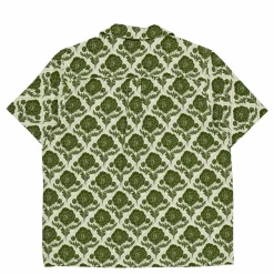 Lesley Flower Tile Aop Ss Shirt Vintage Green/ivory