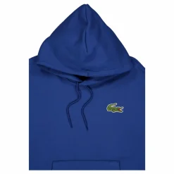 Loose Fit Badge Accent Hoodie Hbm Blue