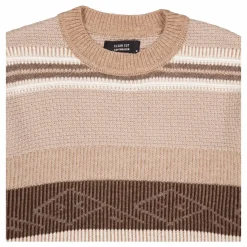Mark Wool Knit Brown/dark Khaki Stripe