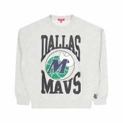Mavericks Womens Logo Lt Crew Grey Heather