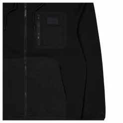 Mix Media Zip Through Hoodie Beh