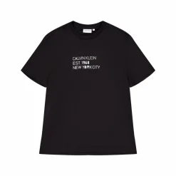 Mixed Print Stencil Logo T-shi Beh