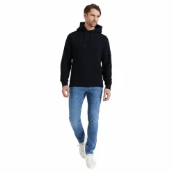Monologo Sleeve Badge Hoodie Bae
