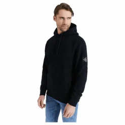 Monologo Sleeve Badge Hoodie Bae