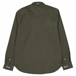 Oxford Stretch Plain L/s Army
