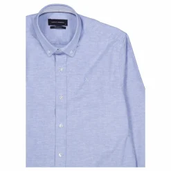 Oxford Stretch Plain L/s Light Blue