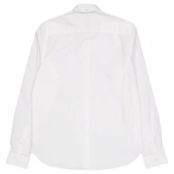 Oxford Stretch Plain L/s White 01