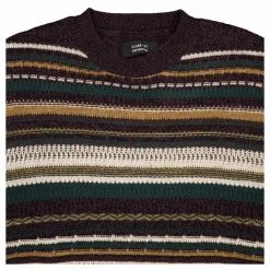 Phillip Wool Knit Deep Green/ecru Stripe