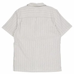 Pinstripe Revere Collar Shirt X157 Chalk
