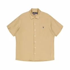 Polo Ralph Lauren Piece Dye Custom Fit Shirt Vintage Khaki