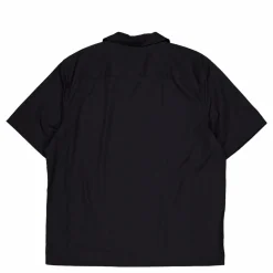 Poplin Cuban Collar S/s Shirt Beh-ck Black