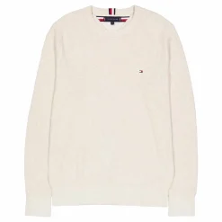Refined Structure Crew Nk Hcx-heathered Oatmilk