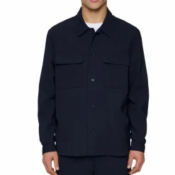 Reid Drape Overshirt Jl Navy