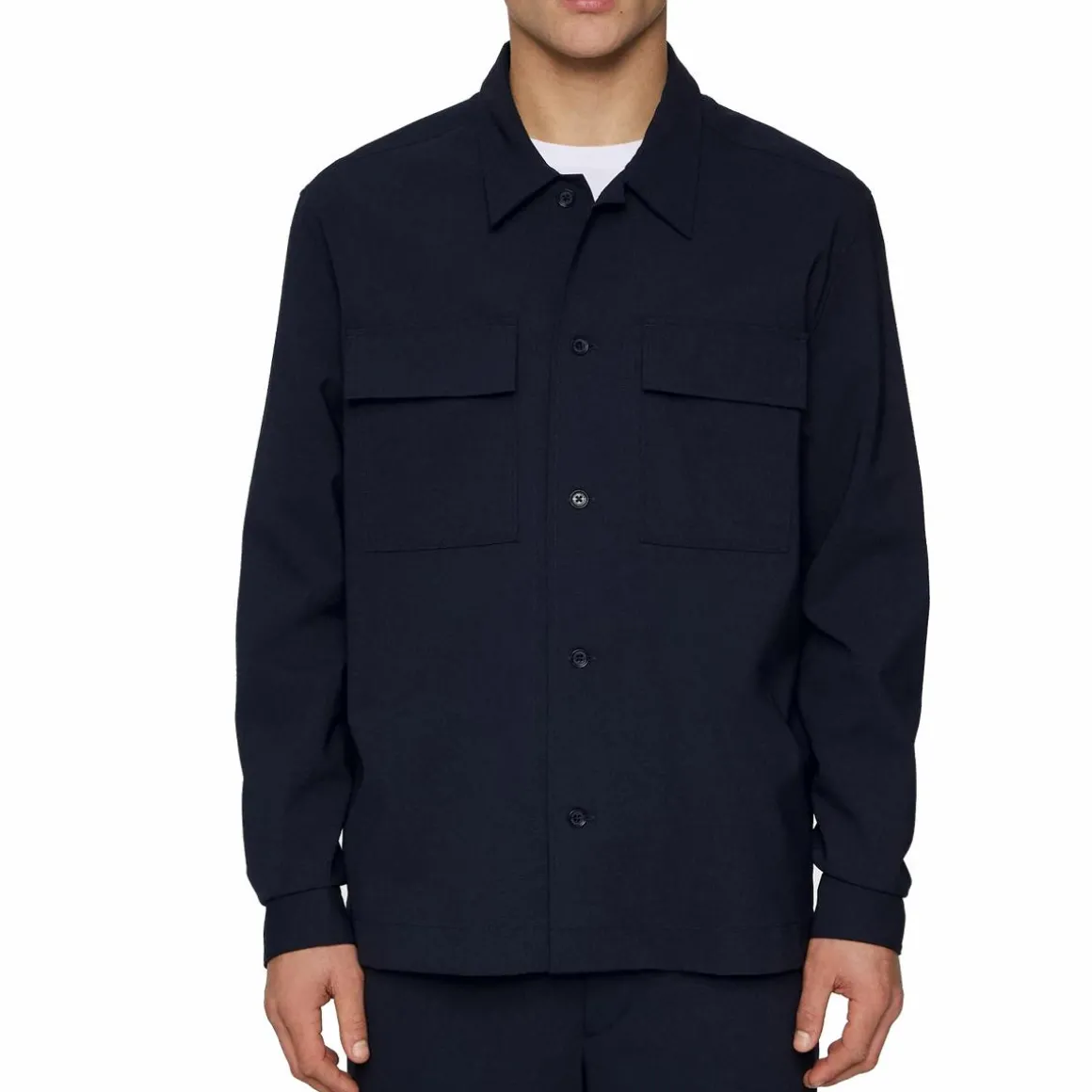 Reid Drape Overshirt Jl Navy