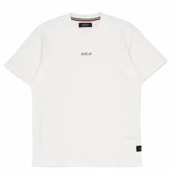 Replay Basic Logo Tee Natural White