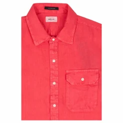 Replay Linen Shirt 259 Coral Red