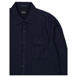 Replay Linen Shirt 782 Stone