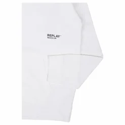 Replay Logo Crew Neck Sweatshirt 801 Chalk