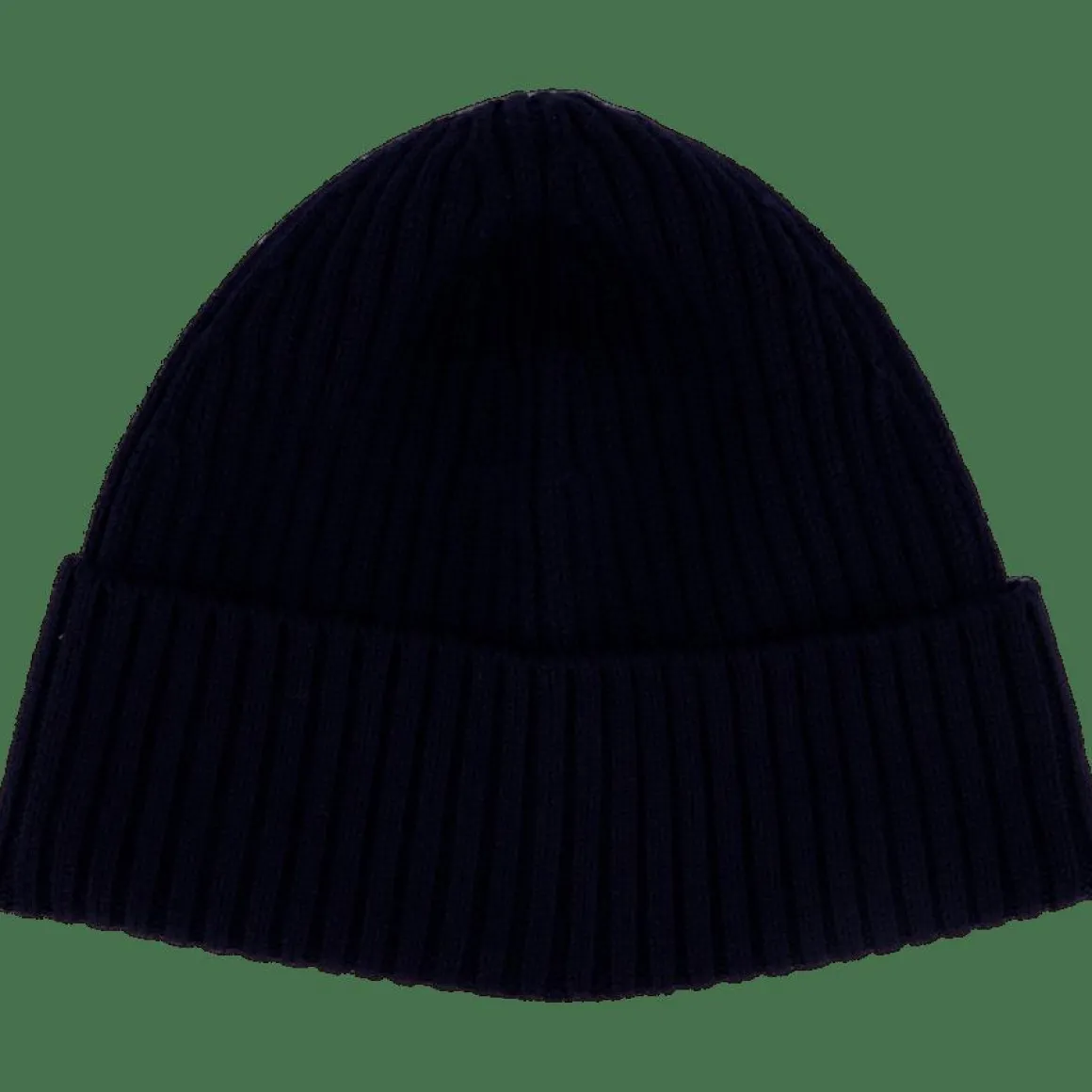 Rib Knit Brushed Wool Beanie Navy Blue