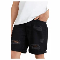 Ripped Denim Shorts Wash